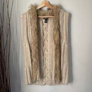 Alfani Chunky Knit Sweater Vest Women’s Size Large